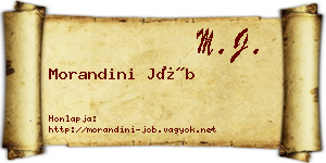 Morandini Jób névjegykártya